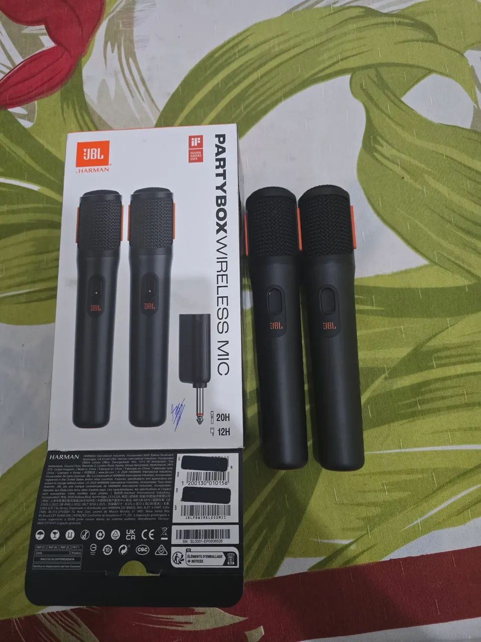 Caixa de som jbl encore 2, mais dois microfones jbl original.  - Foto 3