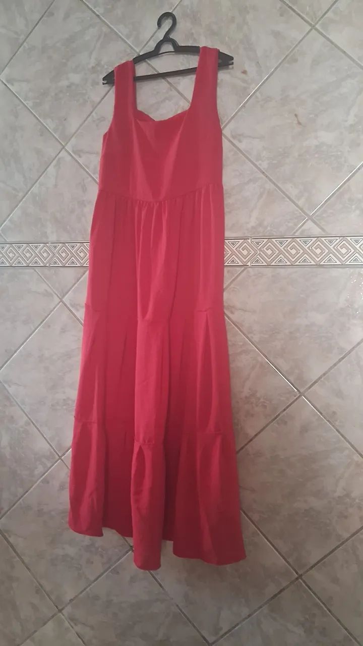 Vestido Crepe Vermelho