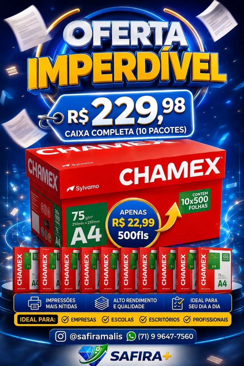 PAPEL A4 REPORT CAIXA COM 10