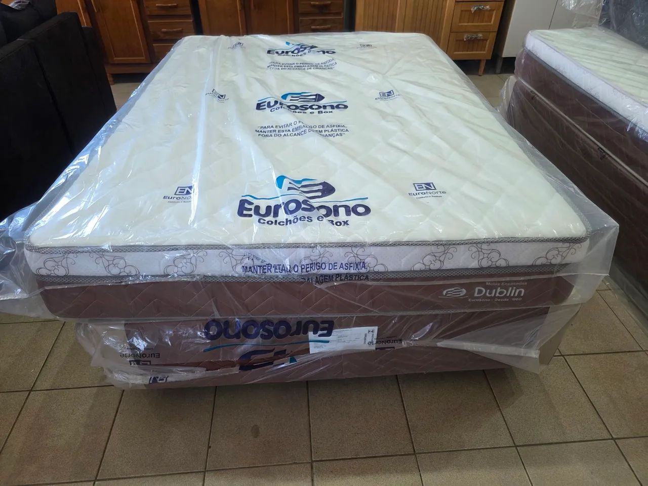 Cama de casal box molas ensacadas nova - Foto 2