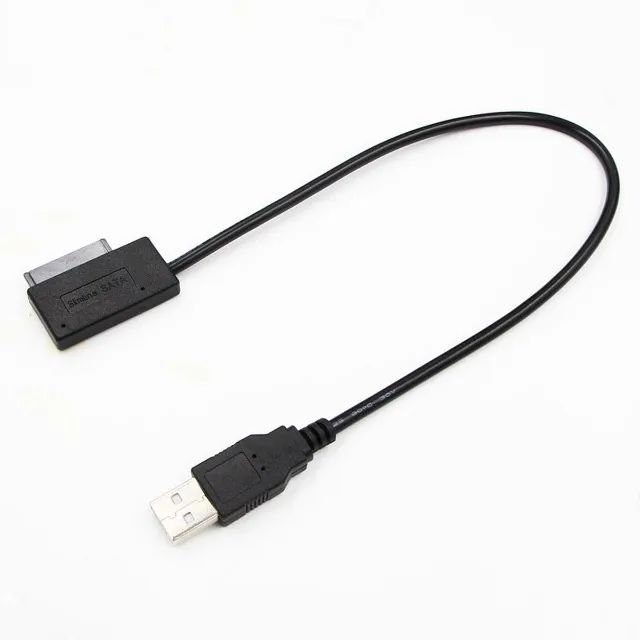 cabo usb 2.0 externo pra mini sata 13 pinos cd dvd rom notebook laptop - Foto 4