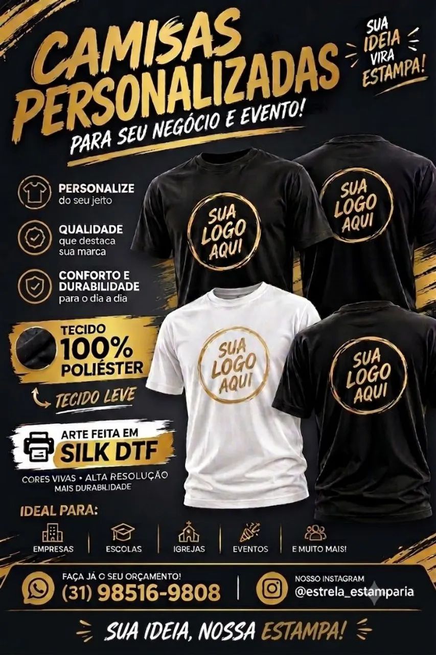 Camisas Personalizadas para sua Empresa