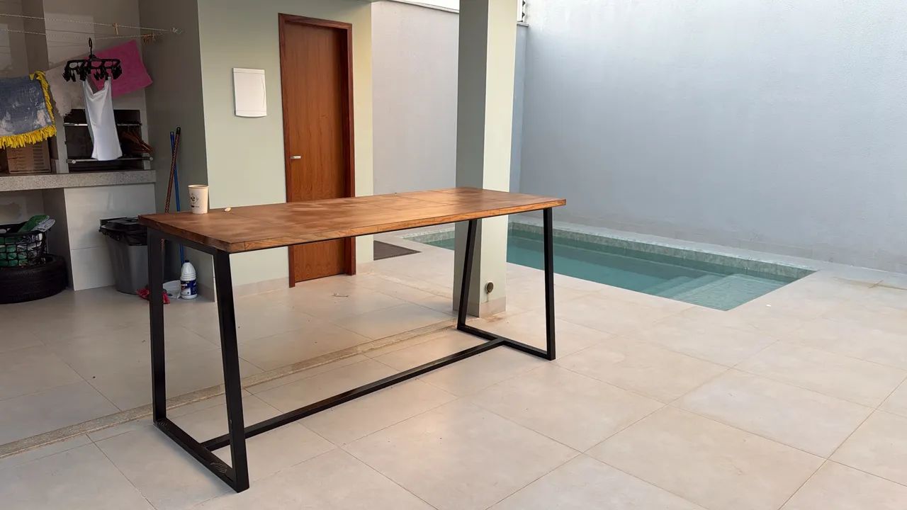 MESA BISTRÔ / ÁREA GOURMET INDUSTRIAL - 2,10 m
