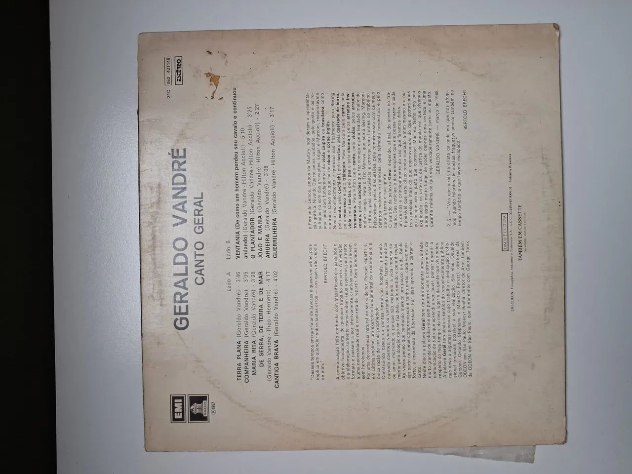 Lp Vinil - Geraldo Vandre - Canto Geral  - Foto 2