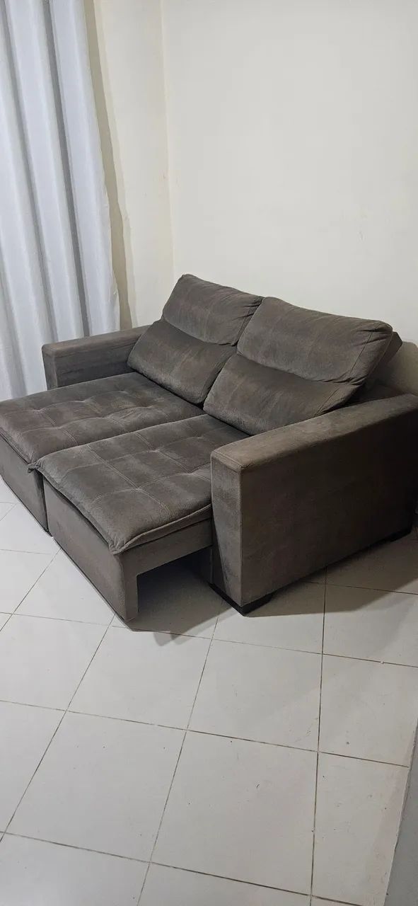 Sofá retrátil e reclinável 2m - Foto 2
