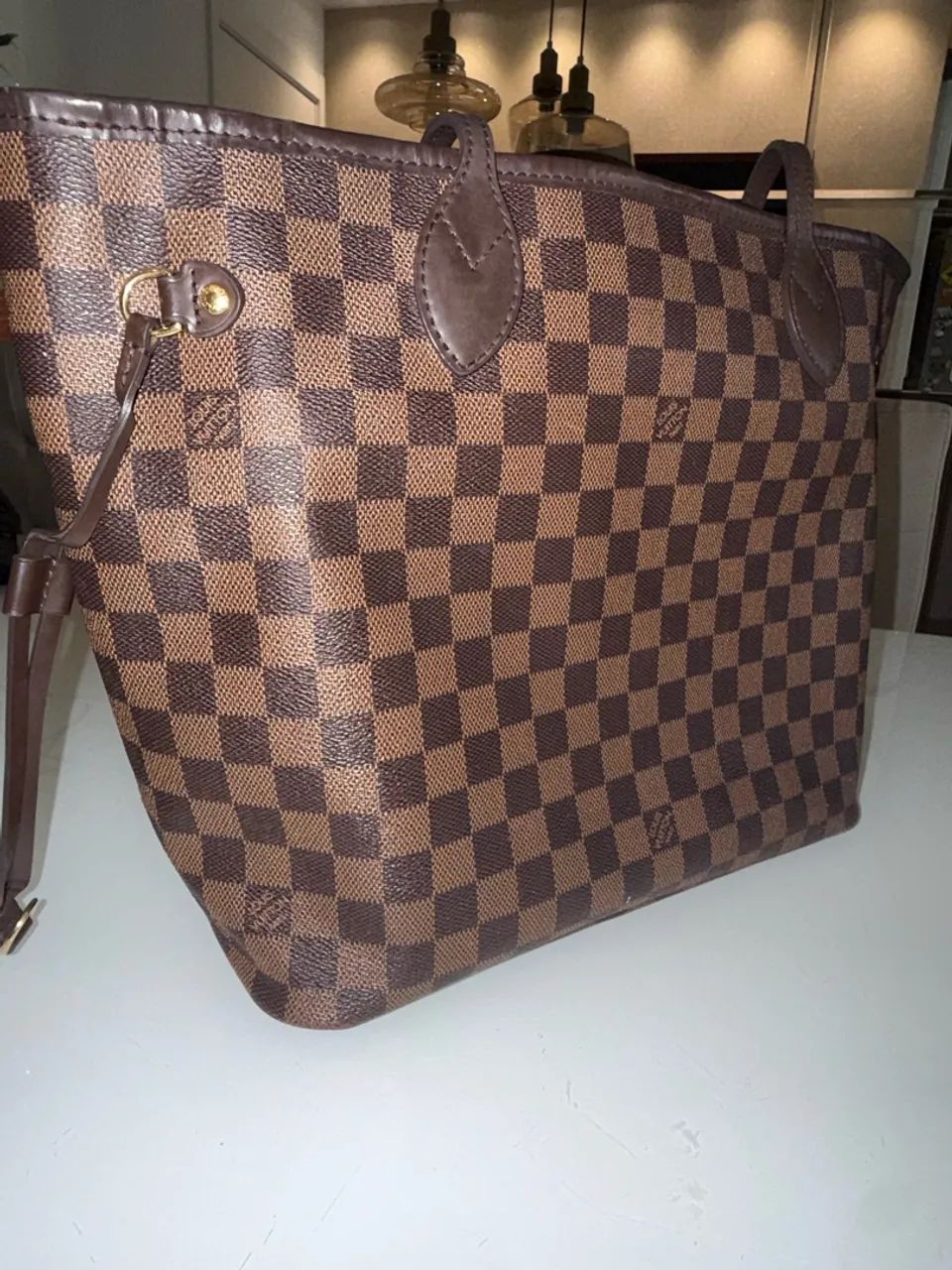 Bolsa louvitton neverfull mm damier ebene - Foto 3