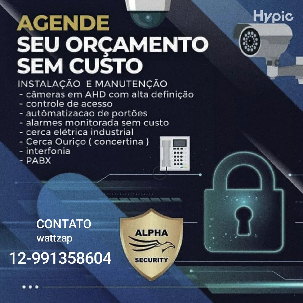 Tudo na área de segurança eletrônica. 