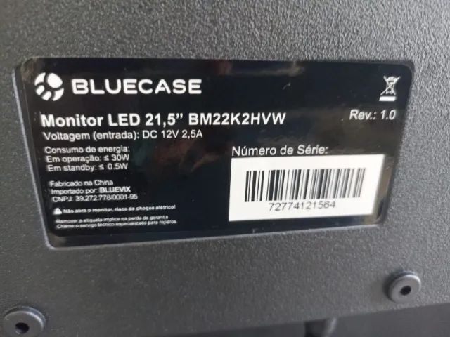 Monitor 21'5 Preto Led Bluecase - 127/220v - Foto 5