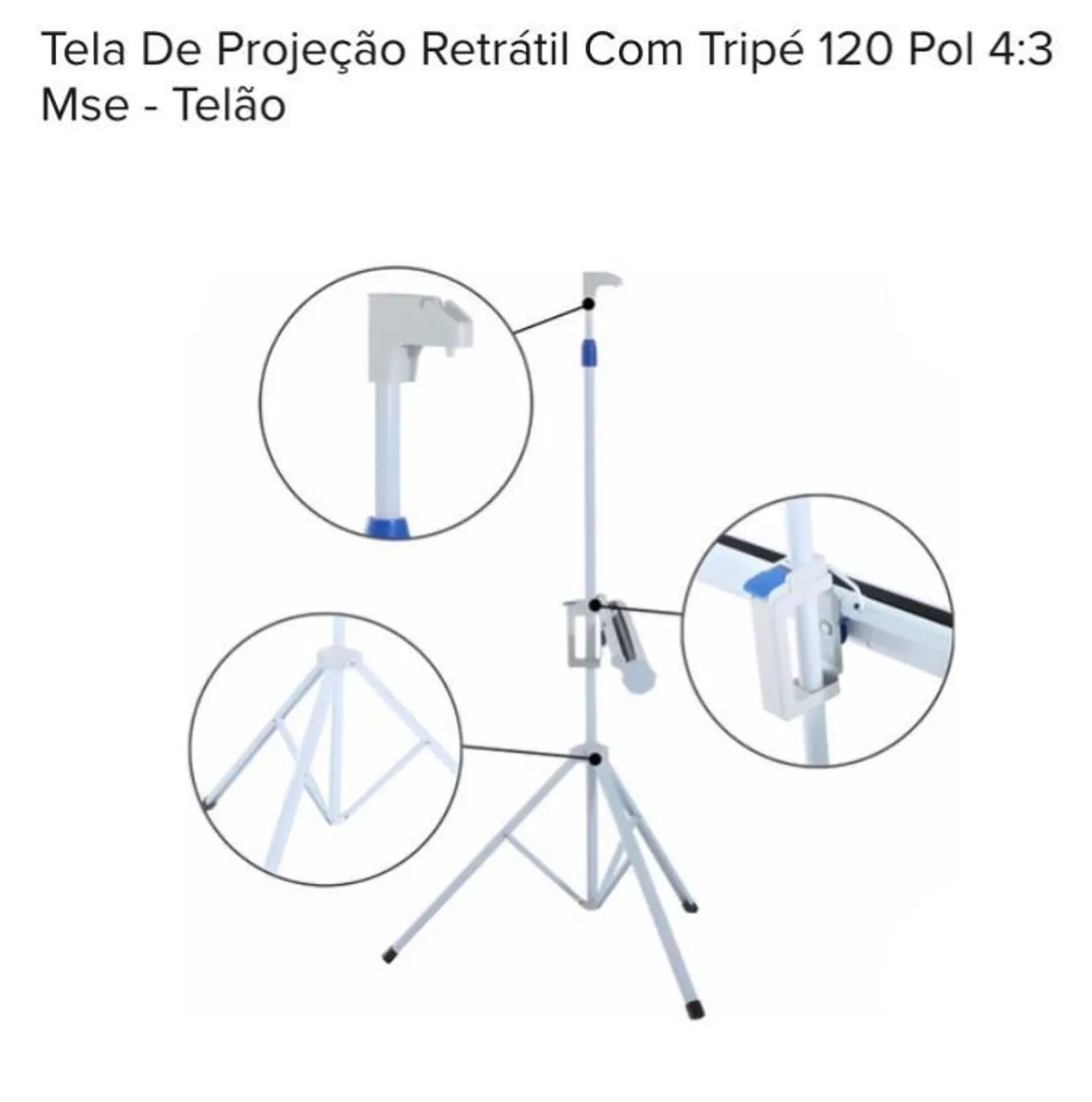 Tripé tela projetora - Foto 4
