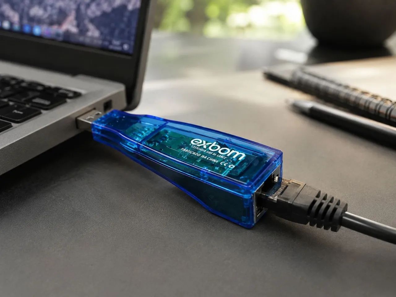 Adaptador de Rede USB para RJ45 Exbom - Foto 5