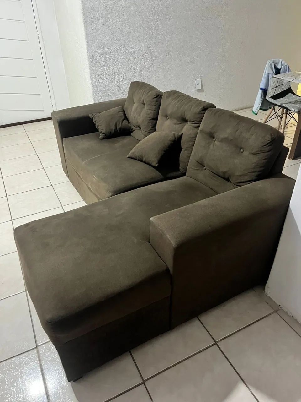 Sofá de 3 lugares Marron