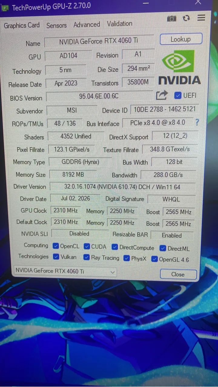 RTX 4060TI 8GB - Foto 4