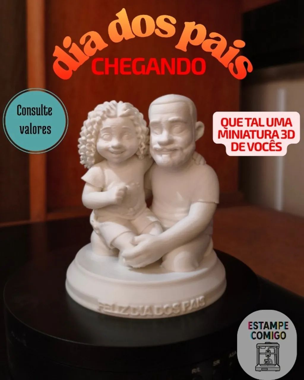 miniatura 3d para dia dos pais