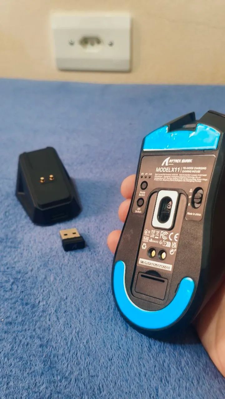 Mouse Attack Shark X11 Wireless Gamer RGB 10000 DPI - Foto 3