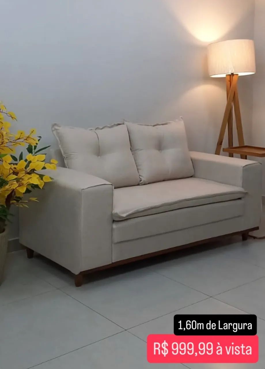 Sofá Living Luiza 1,60m de Largura D28 Entrega Rápida