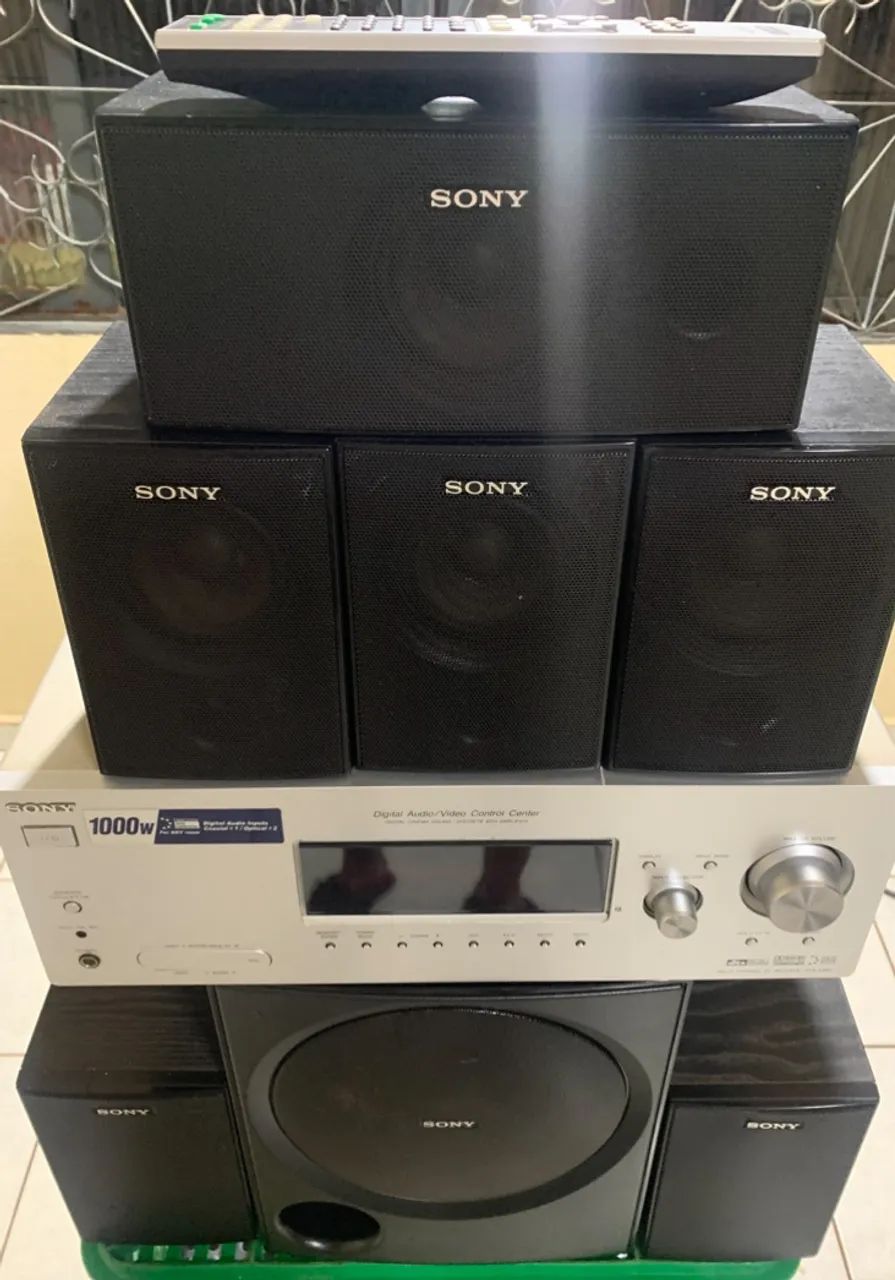 Home Theater Sony STR-K880 Muteki 6.1 Completo - Controle Original - Foto 5