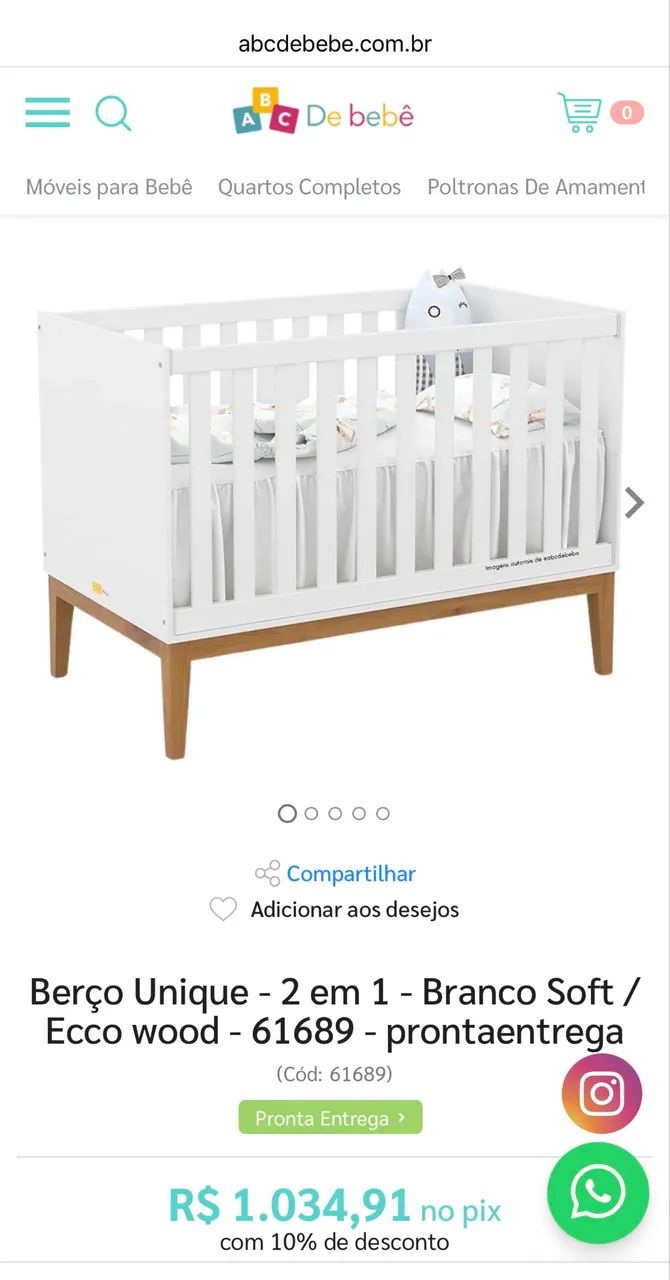 Vendo Berço Unique (com colchão incluso) - Foto 2