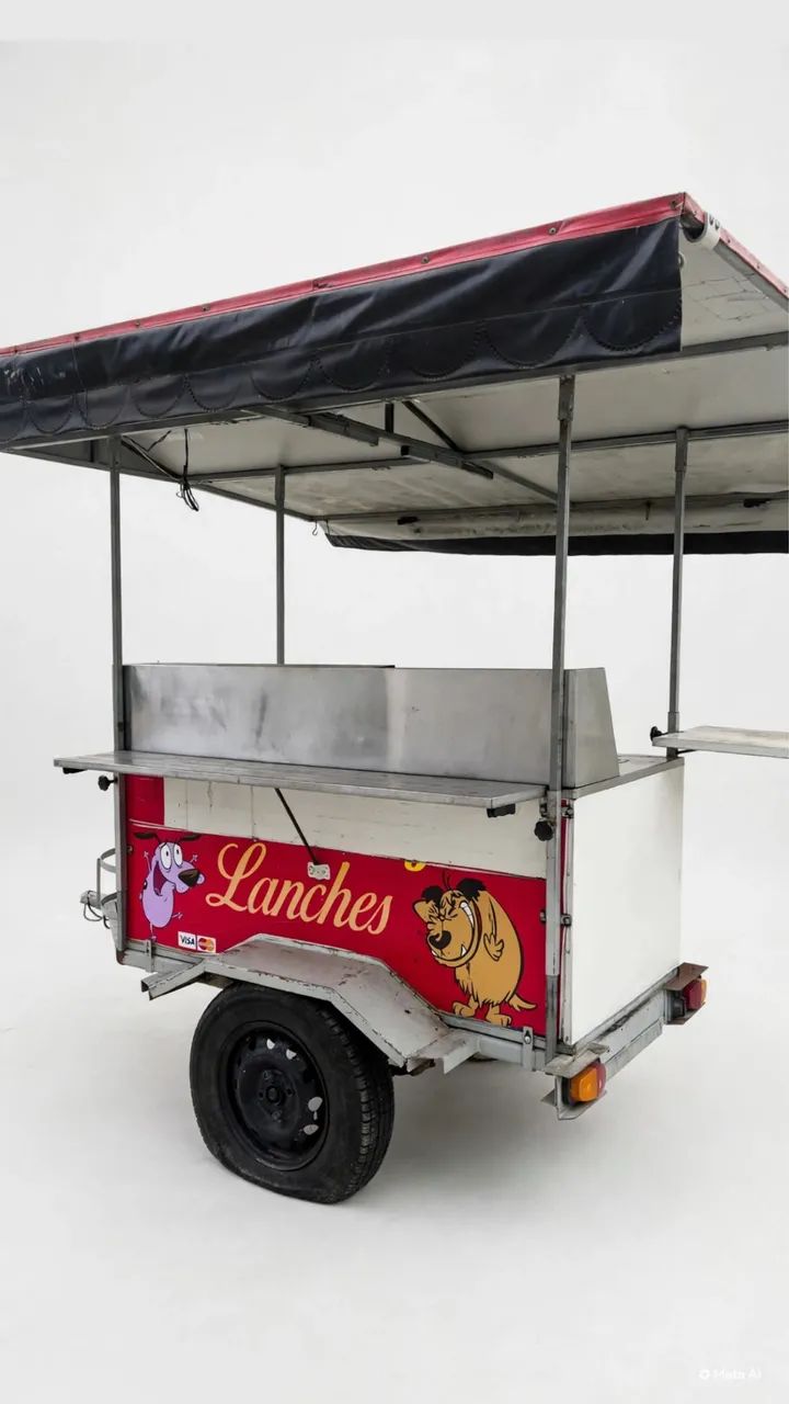 1. Carrinho de Lanche em Inox Tipo Reboque  - Foto 2