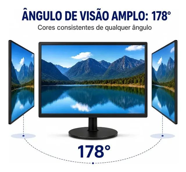 Monitor Weyon 19 Polegadas LED HD HDMI VGA Bivolt Preto Para PC Computador DVR Home Office - Foto 2