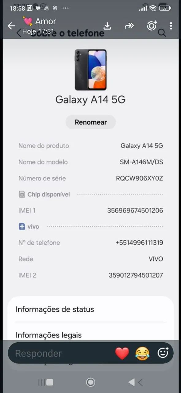 Celular Galaxy A14 5G - Foto 3