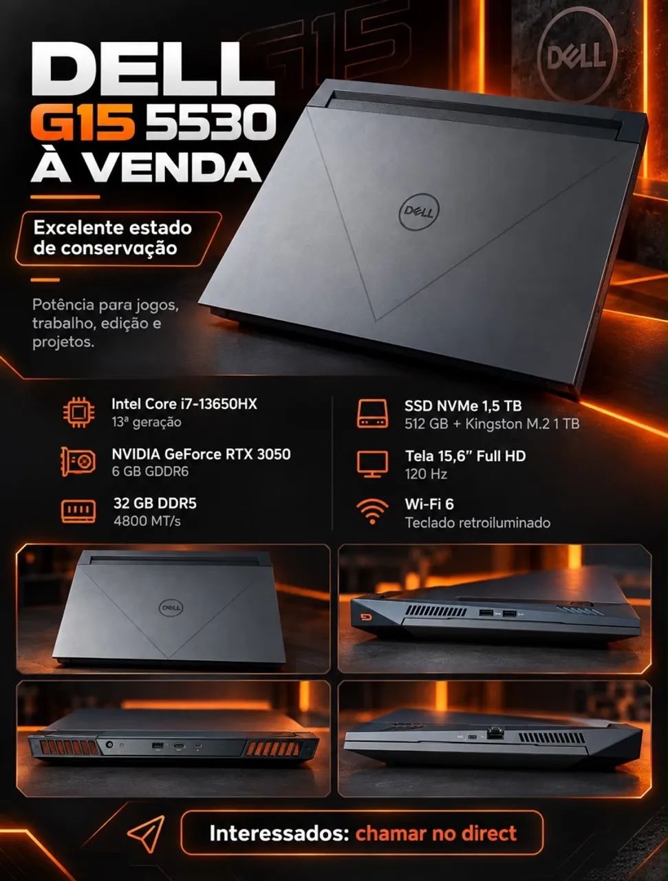 NOTEBOOK GAMER DELL G15