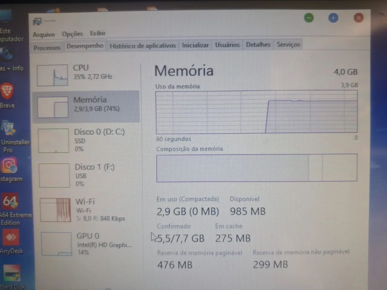 Memória RAM 4GB - DDR4 - Foto 2