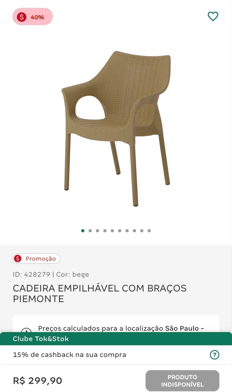 Conjunto 2 cadeiras empilháveis  - Foto 3