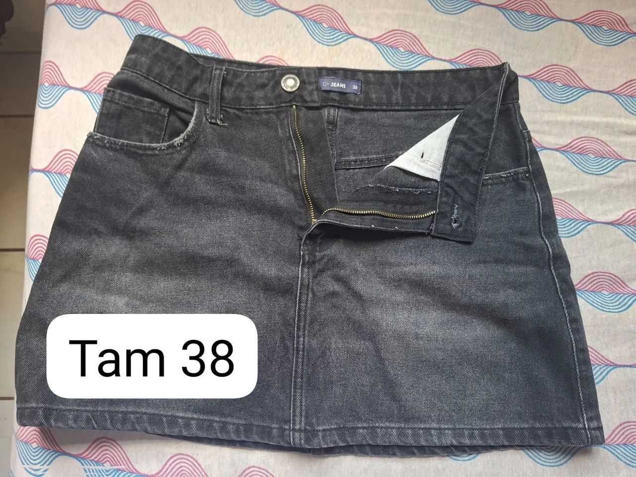 Saia Jeans Preta 