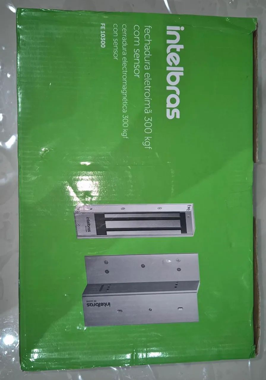 Fechadura Eletroímã 300 Kgf Intelbras Fe 10300 Com Sensor