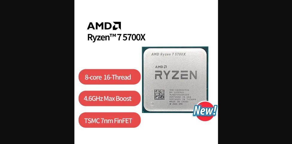 Ryzen 7 5700X - Processador AMD - Novo Ryzen 7 5700X - Entregamos