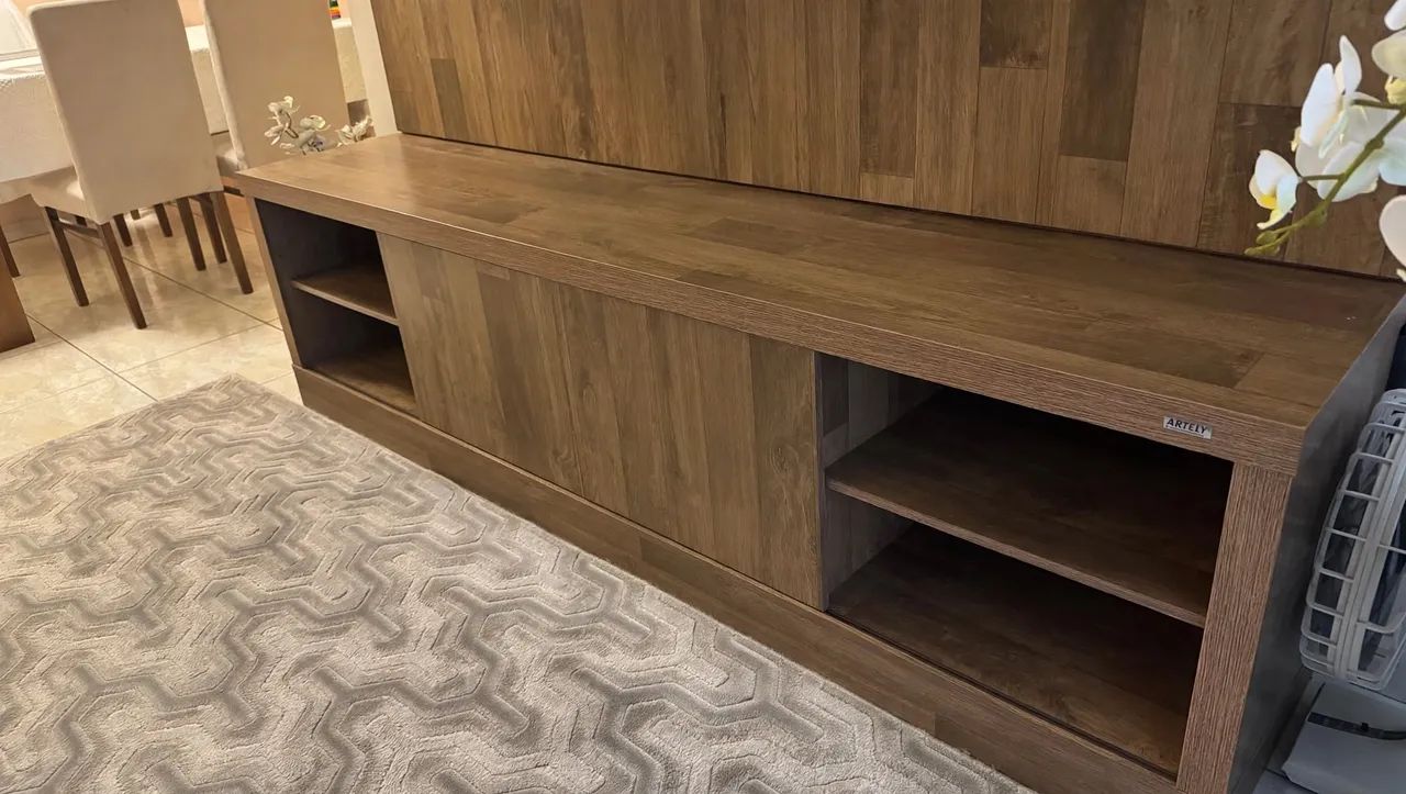 Rack rustic amadeirado 229x60x45 seminovo 