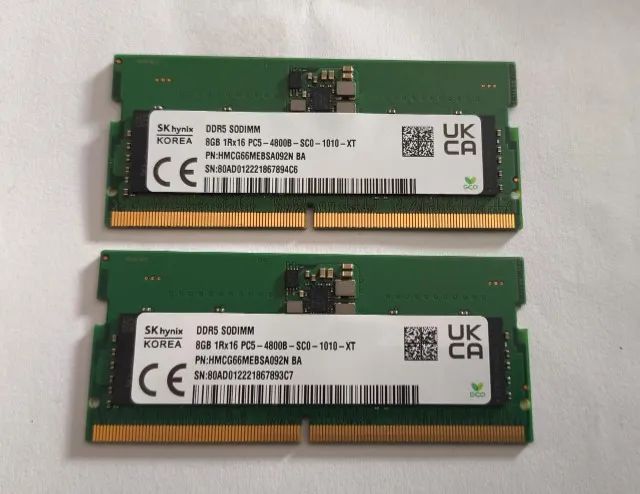 Memoria 16Gb (2x8Gb)DDR5-4800 SKhynix para Notebook - Memória RAM