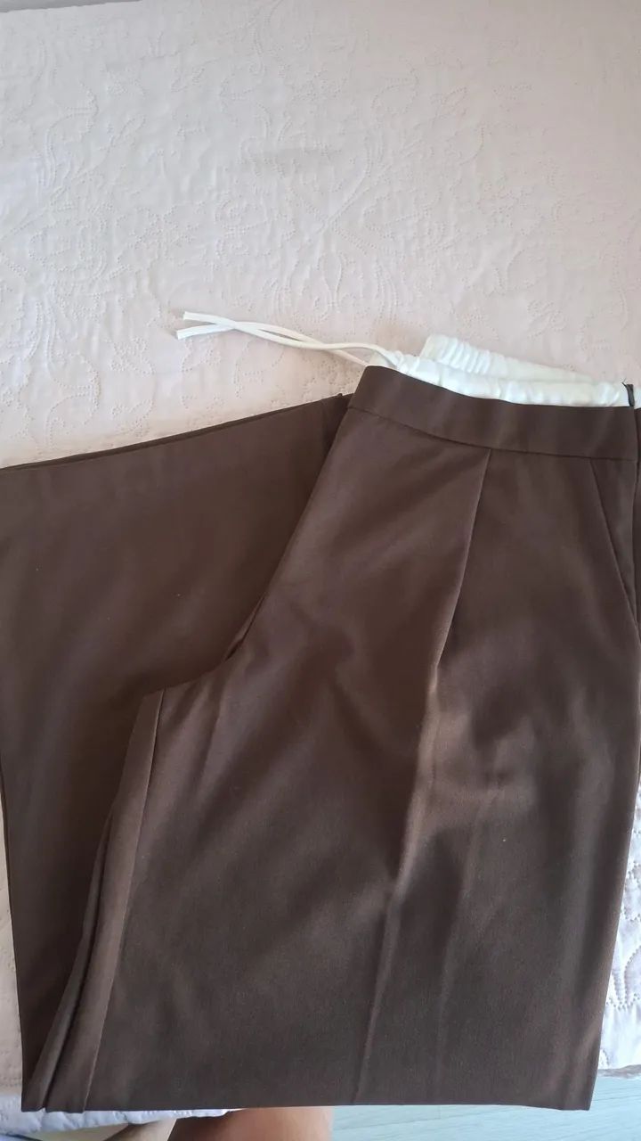 Calça marrom zara 