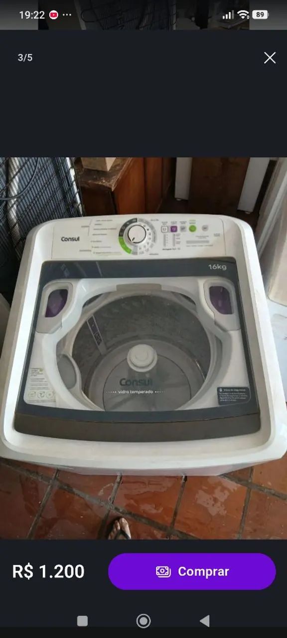 Máquina consul 16 kg semi-nova entrego aceito o cartão testo na hora - Foto 2