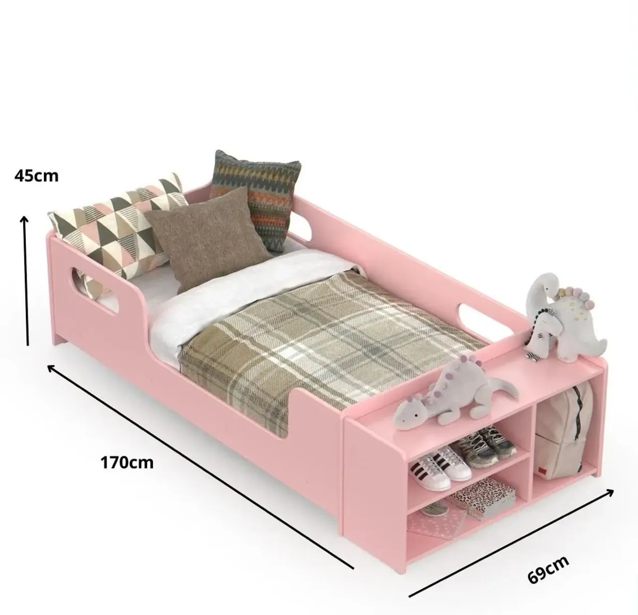 Cama infantil Montessoriana e colchão 