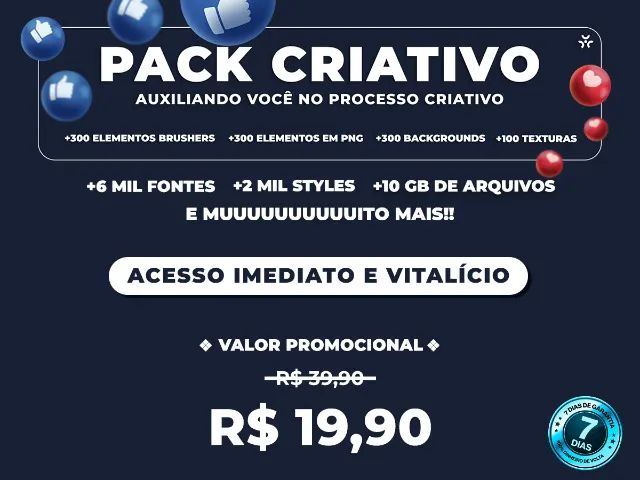 Pack Criativo +10GB de Recursos para Design