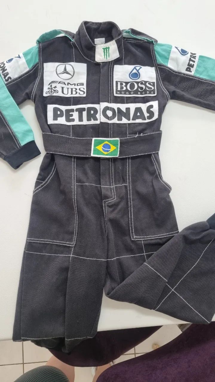 Macacão infantil piloto F1