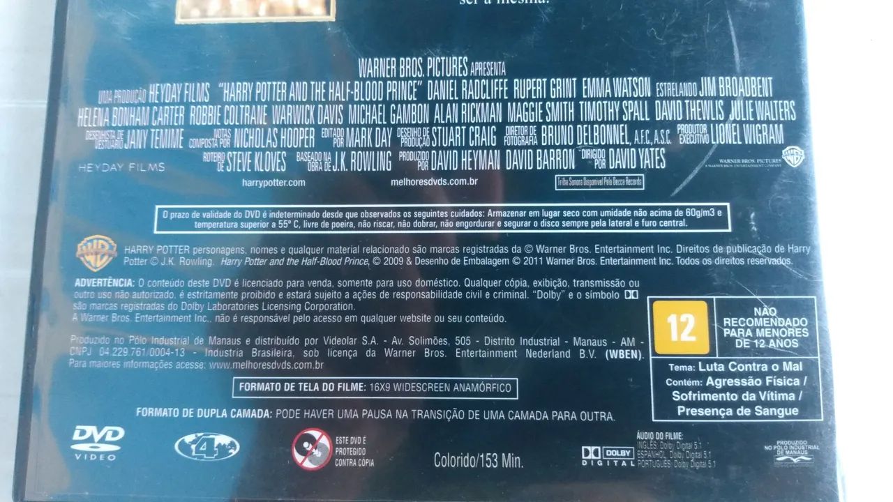 DVD original Harry Potter 6 ótimo estado.  - Foto 5