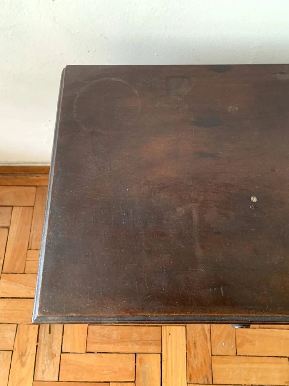 Mesa de cabeceira / Criado-mudo antigo em madeira maciça - Foto 4