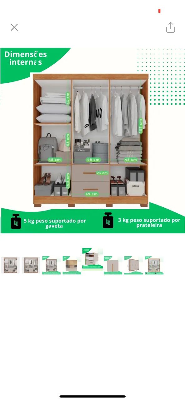 Guarda roupas novo - Foto 4