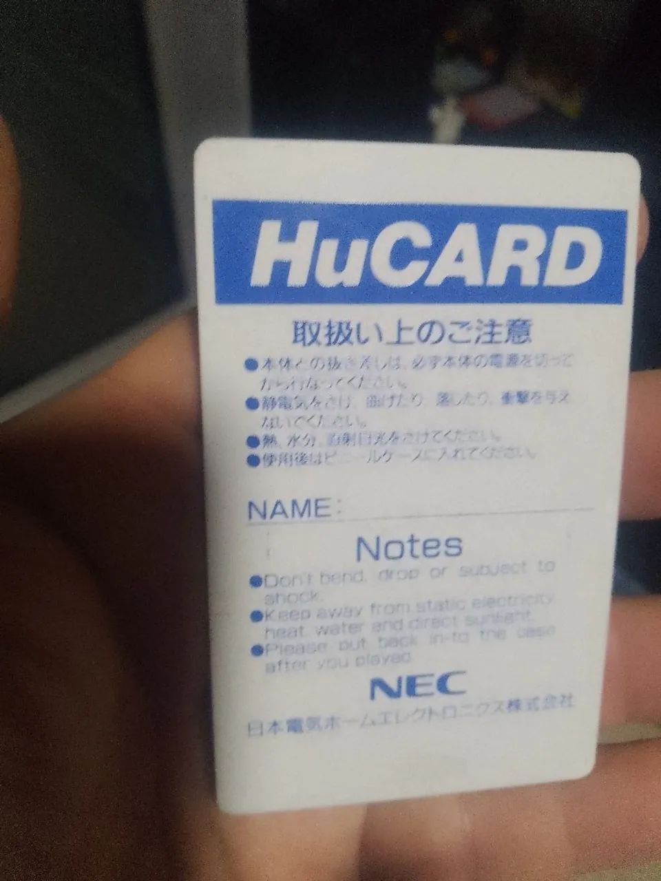 HuCard Street Fighter Pc Engine  - Foto 2
