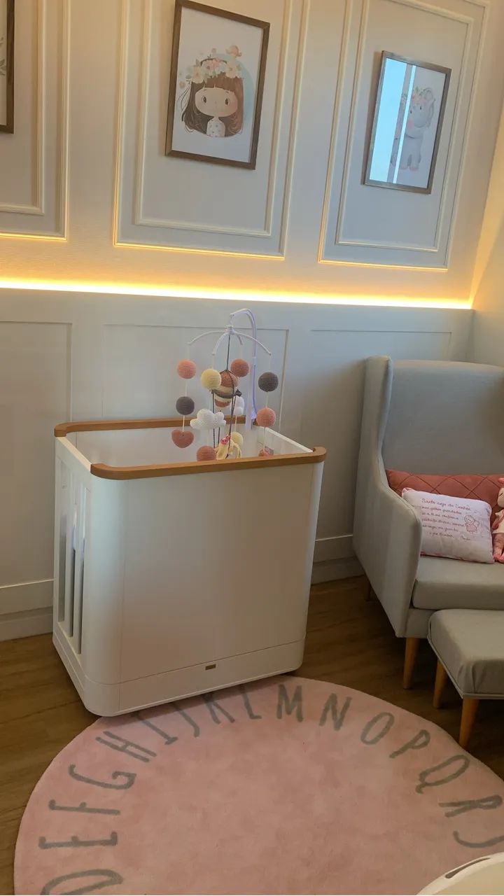 Berço Confort 3 em 1 Puppi Móbile + 2 Colchões | Ótimo Estado - Foto 3