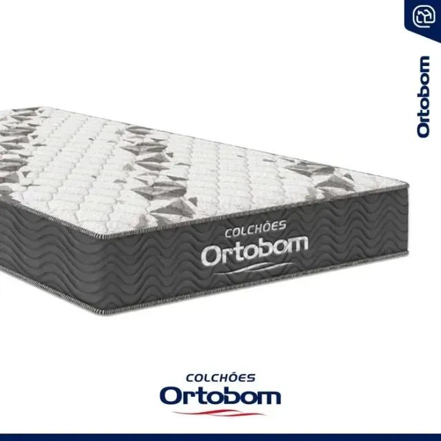 Colchão Solteiro Premium Ortobom + Base Baú Cinza - Foto 2