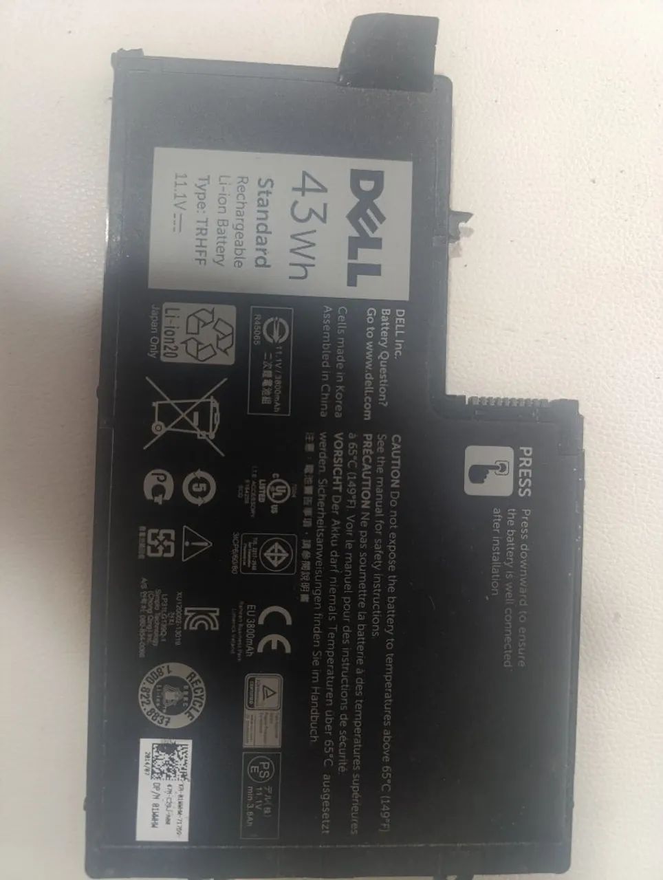 Baterial Dell original 43Wh