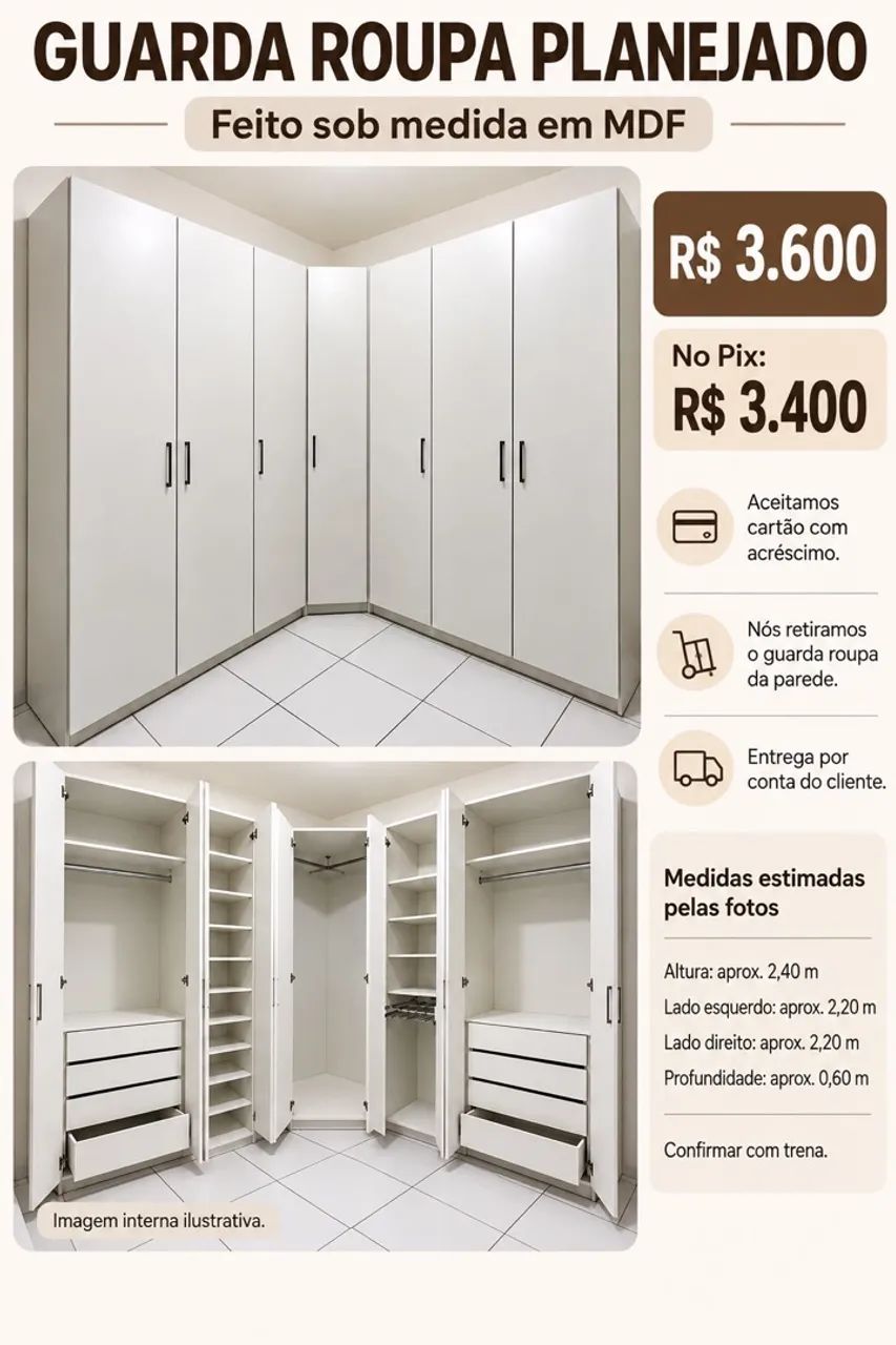 Guarda roupa projetado