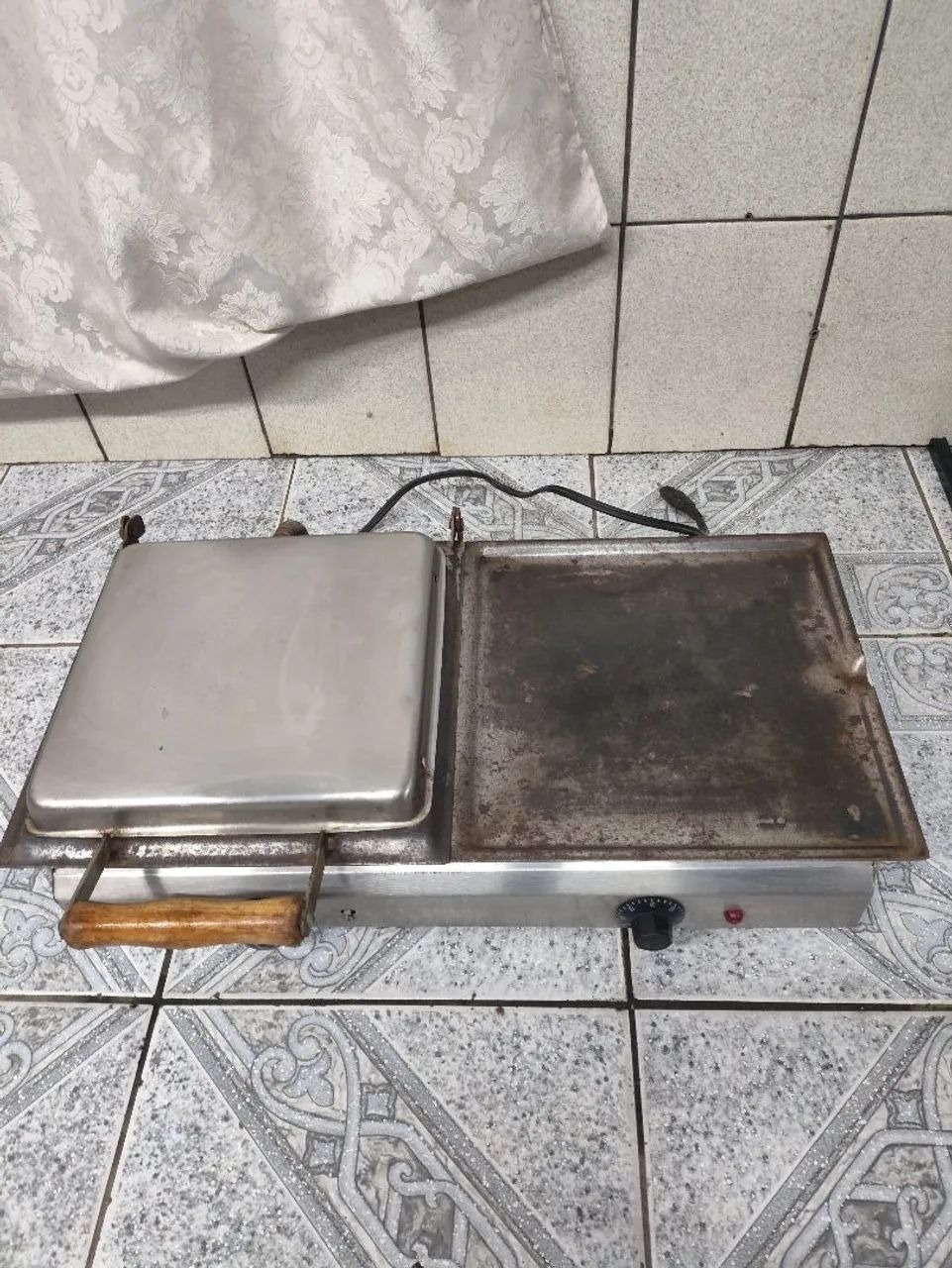 Estufa mais chapa dupla com prensa - Foto 3