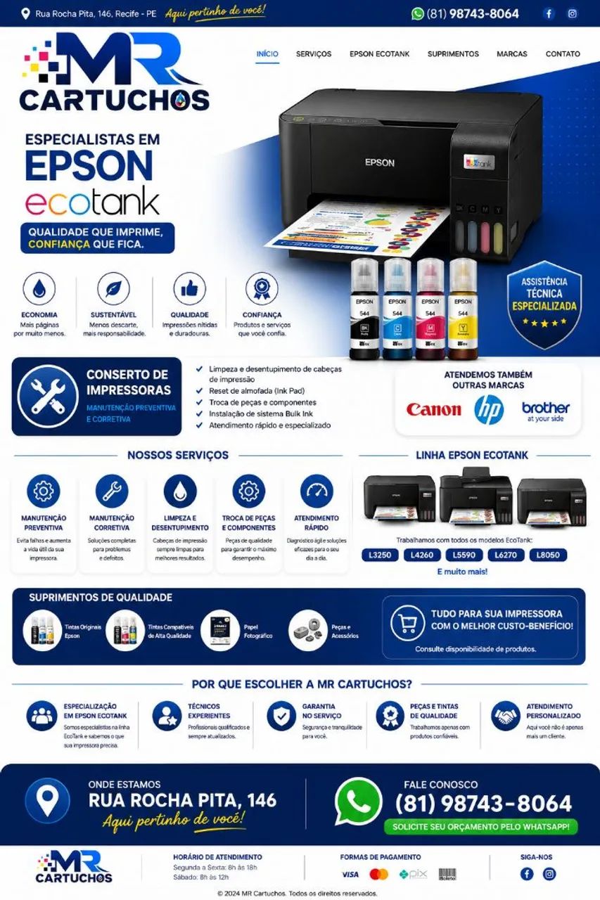 Concerto de impressora Epson ecotank 