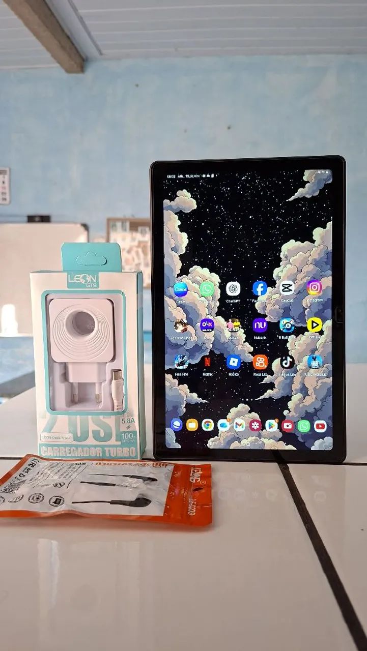 Samsung Tablet Tab A7 pega chip faz ligacao 64Gbs tela de 10.4 polegadas com acessórios - Foto 3