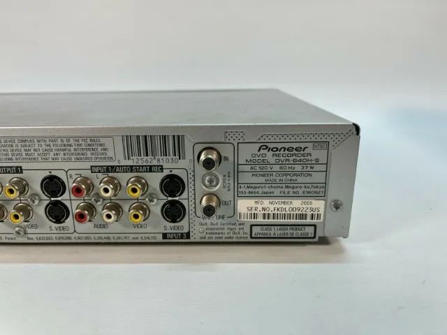 Gravador Pioneer Dvr-640H-S Dvd Recorder with 320GB - OBS: NÃO