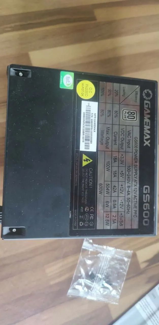 FONTE GAMEMAX 600W 80 PLUS - Foto 4